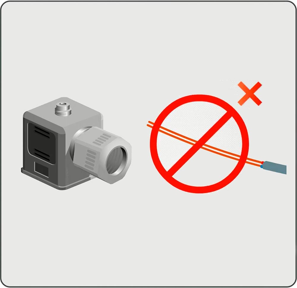 do not remove cable's sheath when pulling it through the gland