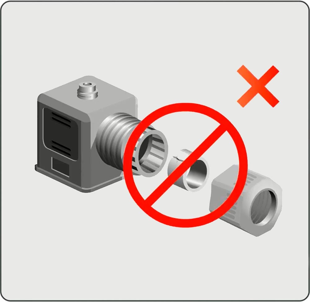 use only the supplied (original) cable gland sealing, clean and without damage;