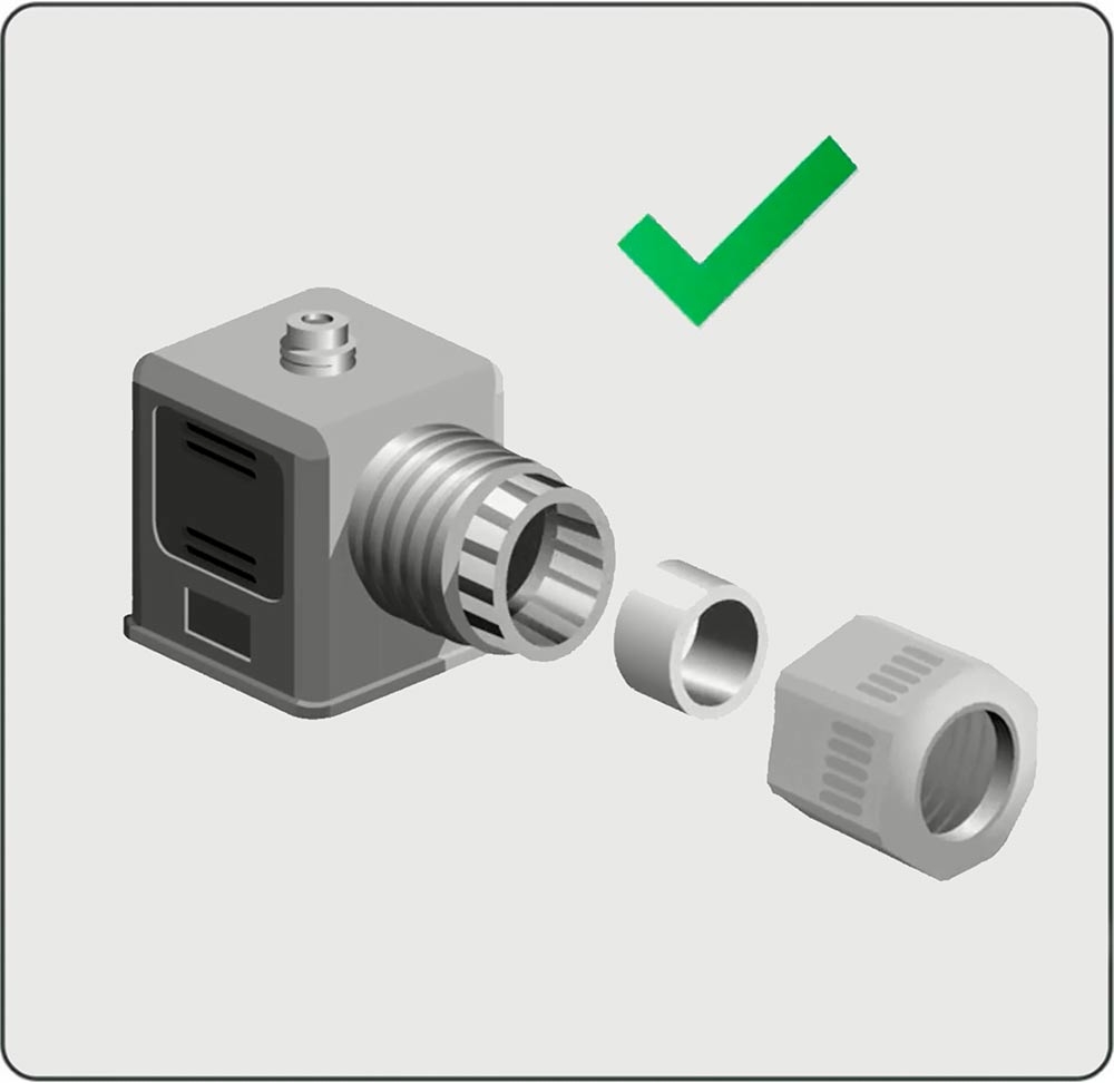 use only the supplied (original) cable gland sealing, clean and without damage;